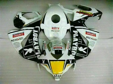 Loja Abs Carenagem Moto Honda CBR 1000RR 08-11 - Branco Preto Playboy