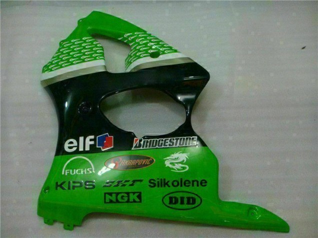 Loja Abs Carenagem Moto Kawasaki ZX6R 00-02 - Verde Preto