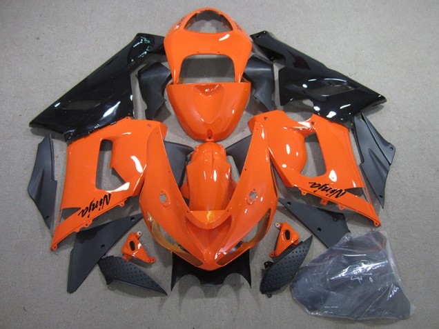 Loja Abs Carenagem Moto Kawasaki ZX6R 05-06 - Laranja Preto Ninja