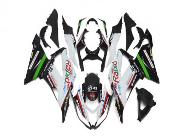 Loja Abs Kit Carenagem & Plásticos Moto Kawasaki ZX6R 13-18 - Branco Preto