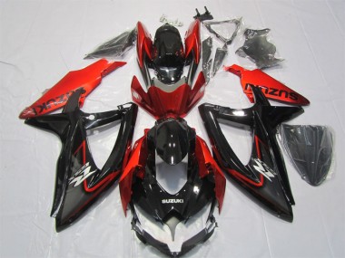 Loja Abs Kits Carenagem Moto Suzuki GSXR 1000 K7 07-08 - Preto Vermelho