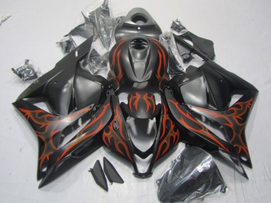 Loja Abs Kits Completos Carenagem Moto Honda CBR 600RR 09-12 - Preto Vermelho Chama