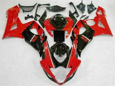 Loja Abs Kits Completos Carenagem Moto Suzuki GSXR 1000 K5 05-06 - Vermelho Preto