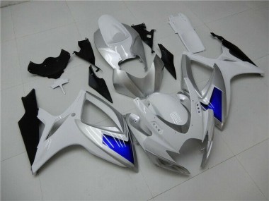 Loja Abs Kits Completos Carenagem Moto Suzuki GSXR 600 / 750 K6 06-07 - Branco Azul