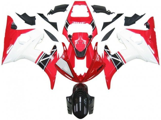 Loja Abs Kits Completos Carenagem Moto Yamaha R6 03-05 - Vermelho Branco Preto