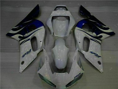 Loja Abs Moto Plástico Yamaha R6 98-02 - Branco Azul