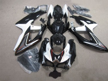 Loja Abs Moto Plásticos Suzuki GSXR 600 K8 08-10 - Preto Branco