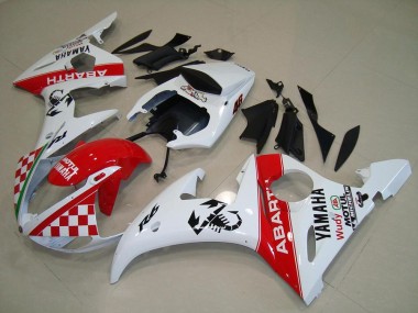 Loja Abs Moto Plásticos Yamaha R6 03-05 - Vermelho Branco