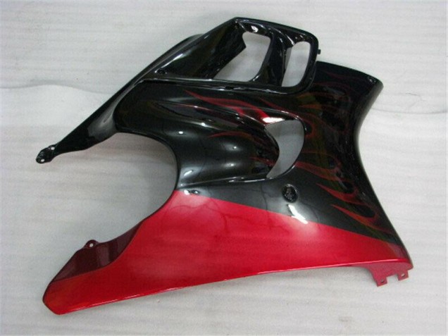 Loja Abs Motocicleta Plástico Honda CBR 600 F3 95-98 - Preto Vermelho Chama