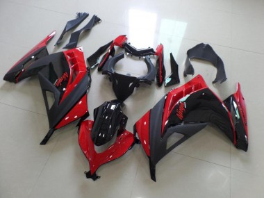 Loja Abs Motocicleta Plásticos Kawasaki ZX 300R 13-16 - Vermelho Preto