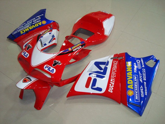 Loja Carenagem Moto Ducati 748 93-05 - Vermelho Azul Fila