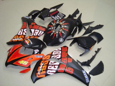 Loja Carenagem Moto Honda CBR 1000RR 08-11 - Rossi Preto Fosco