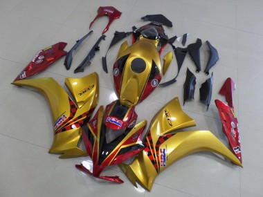 Loja Carenagem Moto Honda CBR 1000RR 12-16 - Ouro & Vermelho Escuro