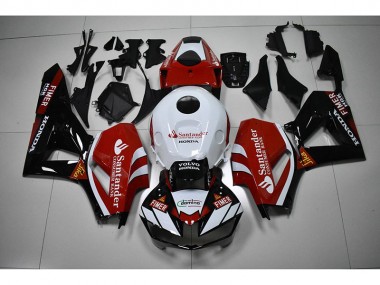 Loja Carenagem Moto Honda CBR 1000RR 12-16 - Preto Branco Vermelho Santander