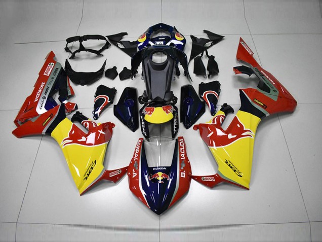 Loja Carenagem Moto Honda CBR 1000RR 17-23 - Azul Amarelo Vermelho Red Bull