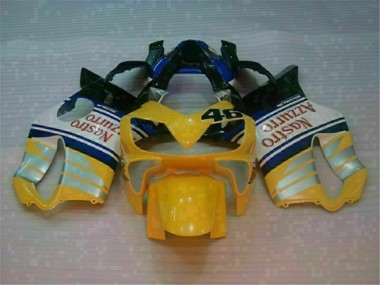 Loja Carenagem Moto Honda CBR 600 F4i 01-03 - Amarelo Prata Nastro Azzurro