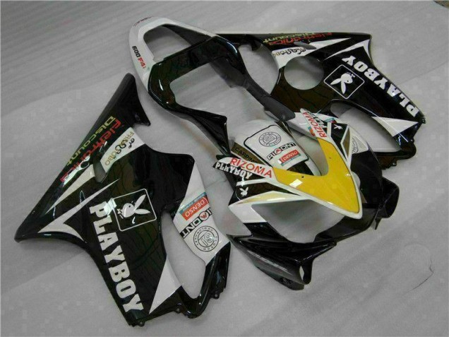 Loja Carenagem Moto Honda CBR 600 F4i 01-03 - Amarelo Prata Preto Playboy