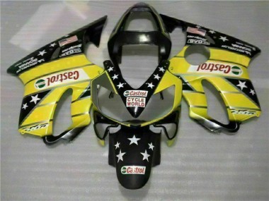 Loja Carenagem Moto Honda CBR 600 F4i 01-03 - Amarelo Preto Castrol Cycle World