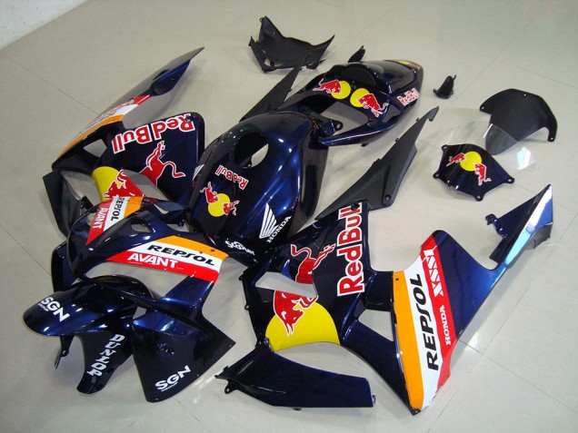 Loja Carenagem Moto Honda CBR 600RR 05-06 - Azul Escuro Red Bull Repsol