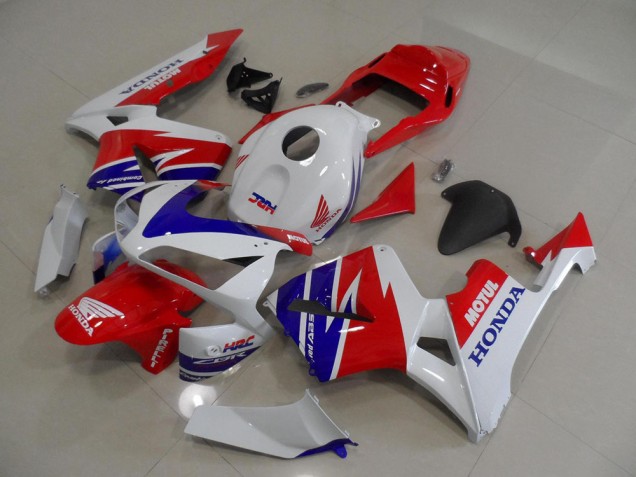 Loja Carenagem Moto Honda CBR 600RR 05-06 - Branco Azul Vermelho Motul HRC