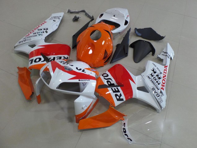 Loja Carenagem Moto Honda CBR 600RR 05-06 - Laranja Branco Repsol