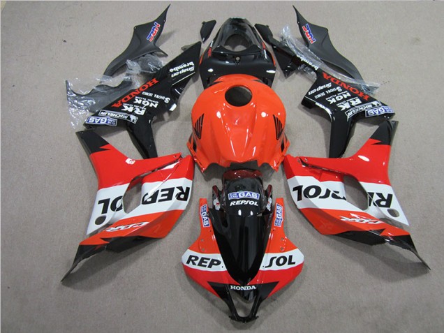 Loja Carenagem Moto Honda CBR 600RR 07-08 - Laranja Preto Repsol