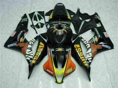 Loja Carenagem Moto Honda CBR 600RR 07-08 - Preto Amarelo Repsol 46