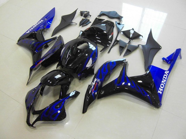 Loja Carenagem Moto Honda CBR 600RR 07-08 - Preto Azul Chama