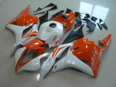 Loja Carenagem Moto Honda CBR 600RR 09-12 - Laranja Branco Pérola