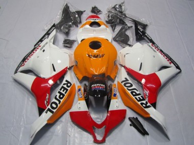 Loja Carenagem Moto Honda CBR 600RR 09-12 - Laranja Vermelho Branco Repsol