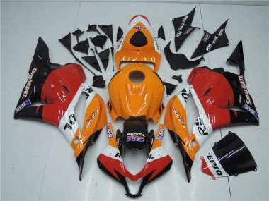 Loja Carenagem Moto Honda CBR 600RR 09-12 - Laranja Vermelho Preto Repsol