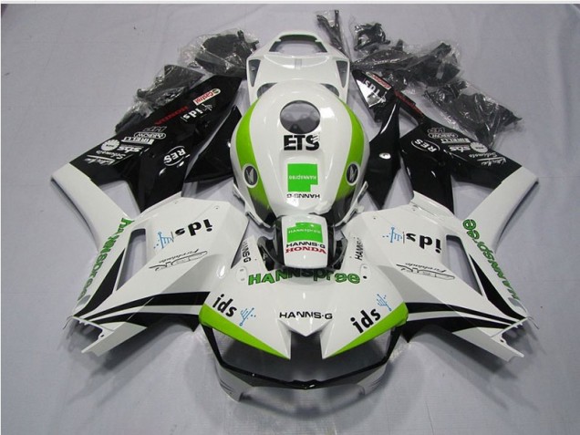 Loja Carenagem Moto Honda CBR 600RR 13-21 - Branco Verde Hannspree ETS