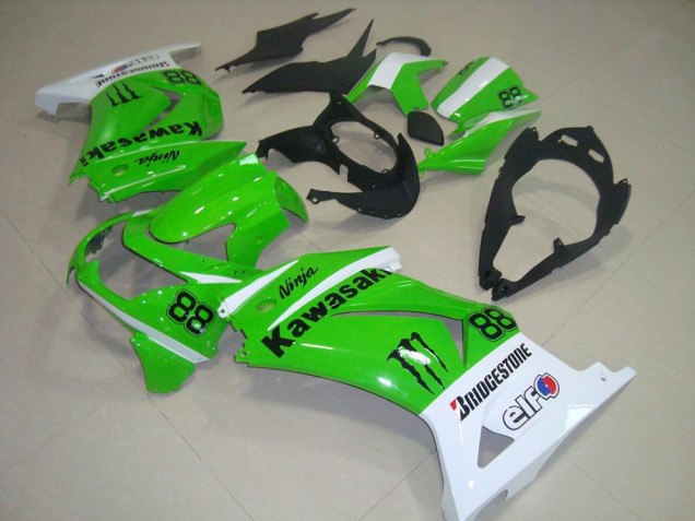 Loja Carenagem Moto Kawasaki ZX 250R 08-12 - Verde & Branco