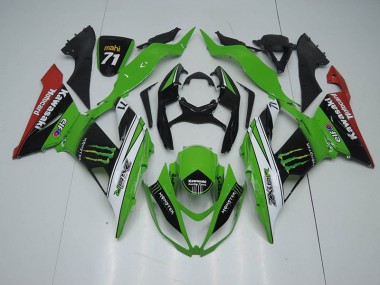 Loja Carenagem Moto Kawasaki ZX6R 13-18 - Preto Verde Branco Monster