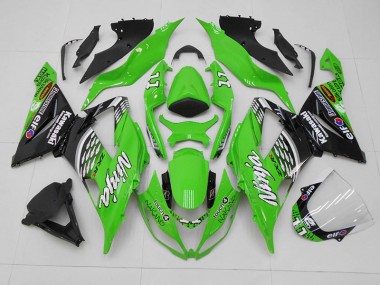 Loja Carenagem Moto Kawasaki ZX6R 13-18 - Verde Preto 11