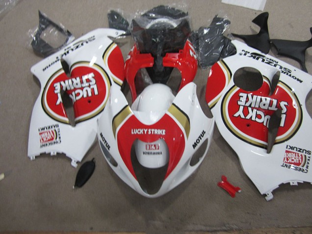 Loja Carenagem Moto Suzuki GSXR 1300 Hayabusa 96-07 - Branco Lucky Strike Motul