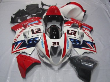 Loja Carenagem Moto Suzuki GSXR 1300 Hayabusa 96-07 - Branco Vermelho Xerox 21