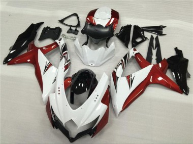 Loja Carenagem Moto Suzuki GSXR 600 / 750 K8 08-10 - Branco Vermelho Preto