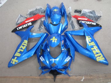 Loja Carenagem Moto Suzuki GSXR 600 K8 08-10 - Azul Amarelo Rizla Branco Motul