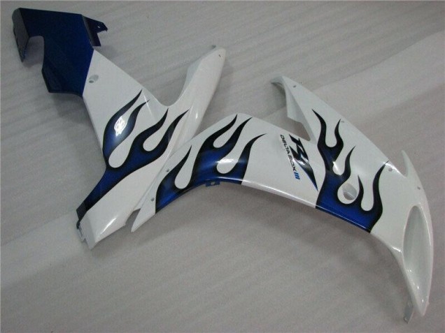 Loja Carenagem Moto Yamaha R1 04-06 - Branco Azul Chama