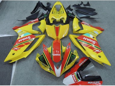 Loja Carenagem Moto Yamaha R1 07-08 - Amarelo Vermelho Swan