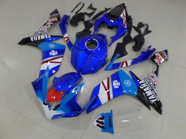 Loja Carenagem Moto Yamaha R1 07-08 - Azul Branco Preto Adesivos