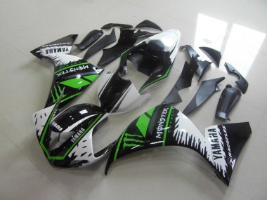 Loja Carenagem Moto Yamaha R1 09-11 - Branco Verde Monster