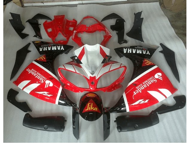 Loja Carenagem Moto Yamaha R1 09-11 - Vermelho Branco & Preto Graphic