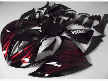 Loja Carenagem Moto Yamaha R1 09-11 - Vermelho Preto Chama