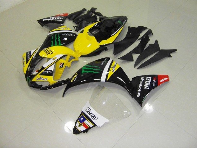 Loja Carenagem Moto Yamaha R1 12-14 - Amarelo Monster