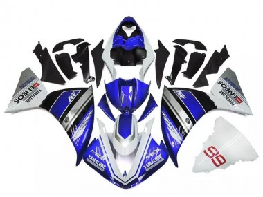 Loja Carenagem Moto Yamaha R1 15-19 - Branco Azul Prata