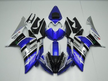 Loja Carenagem Moto Yamaha R6 17-23 - Azul Branco ENEOS Monster