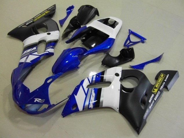 Loja Carenagem Moto Yamaha R6 98-02 - Azul Branco & Preto