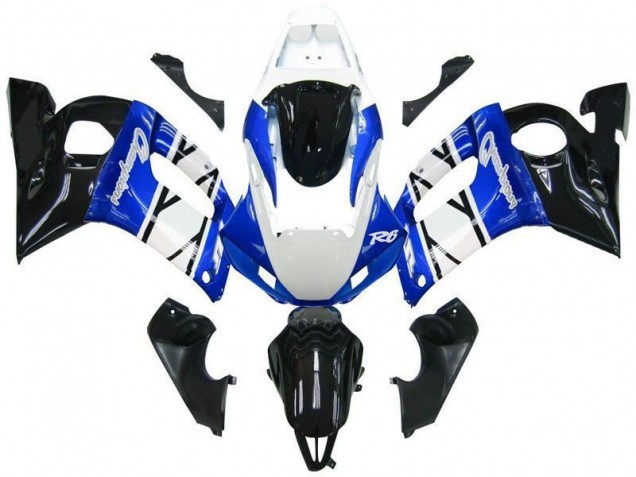 Loja Carenagem Moto Yamaha R6 98-02 - Azul Preto Champions